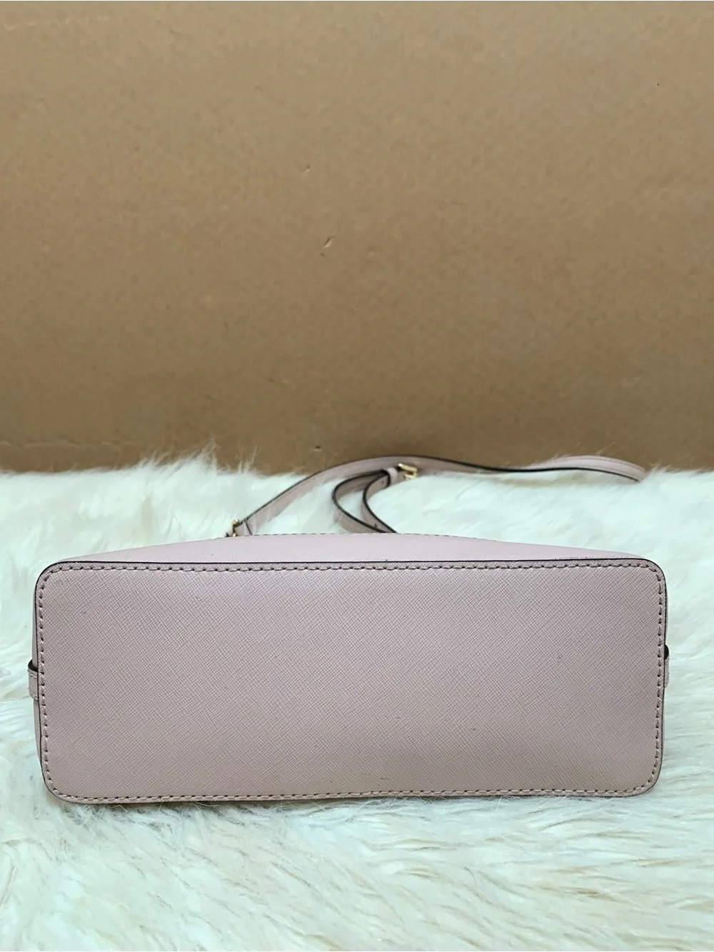 Michael Kors Soft Pink Saffiano Leather Charm Dome Chain Crossbody - Picture 7 of 16
